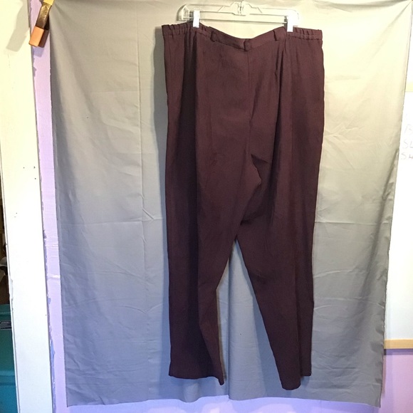LARRY LEVINE woman’s plus size pants size 24 purple - Picture 3 of 7